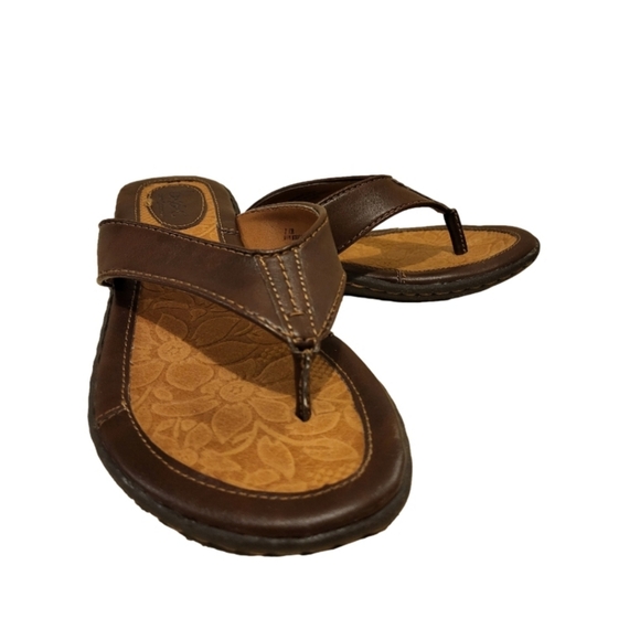 Born Shoes - Women's Born Concept Zita style brown flip flops size 7